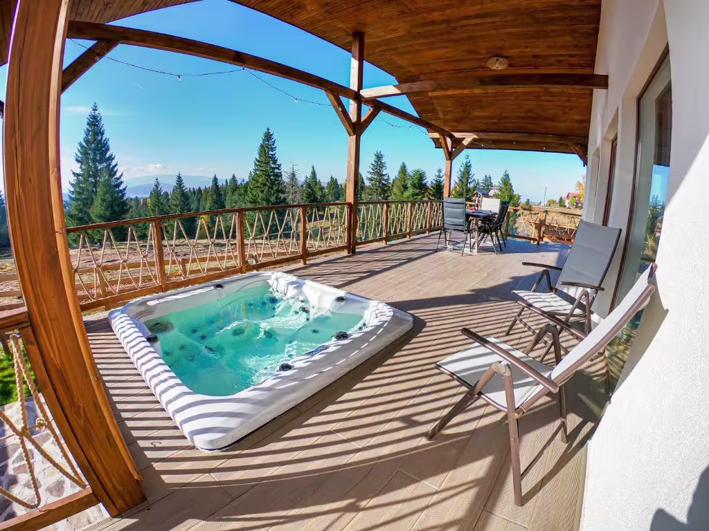 Cozy Living cabana cu jacuuzi exterior la munte